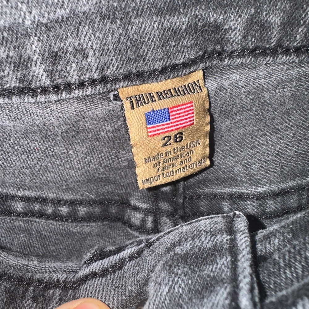 True Religion Halle Mid Rise Super Skinny Black Snakeskin Print Jeans Sz 26 - Picture 2 of 5